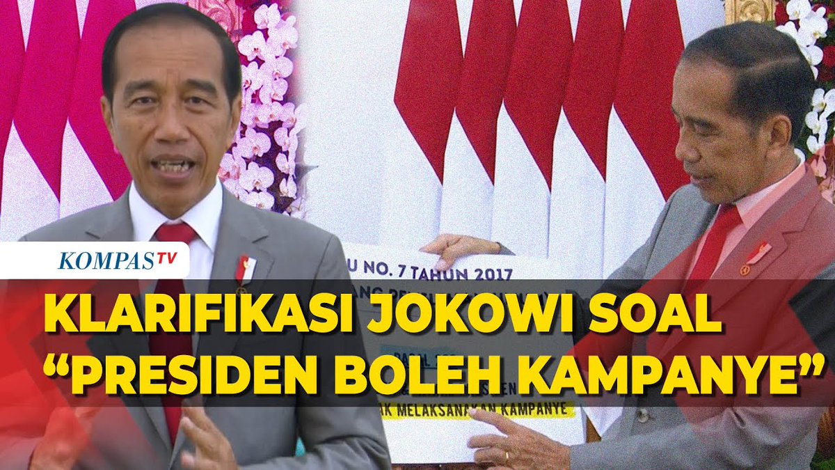 Presiden Jokowi klarifikasi ucapannya soal presiden boleh memihak dan kampanye. Jokowi mengatakan dirinya menjawab pertanyaan wartawan soal ketentuan UU. "Saya sampaikan ketentuan dari ketentuan perundang-undangan," ucap Jokowi, Jumat (26/1). "Jangan ditarik ke mana-mana, jangan diinterpretasikan ke mana-mana" ucapnya. Baca artikel selengkapnya di