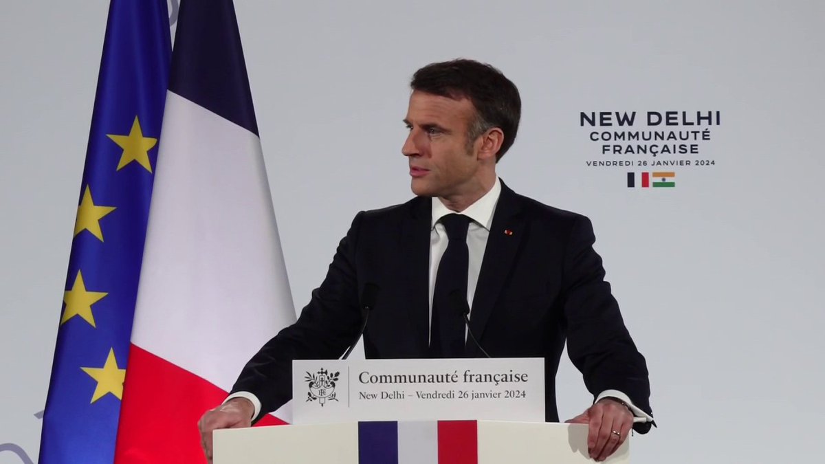 💬 "Je suis un grand habitué, ne vous inquiétez pas" Une personne fait un malaise lors d'un discours d'Emmanuel Macron en Inde