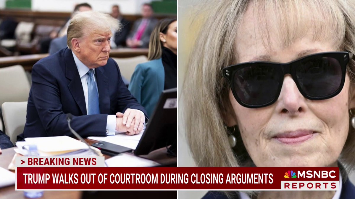 BREAKING: Trump walks out of courtroom during closing arguments in E. Jean Carroll damages trial