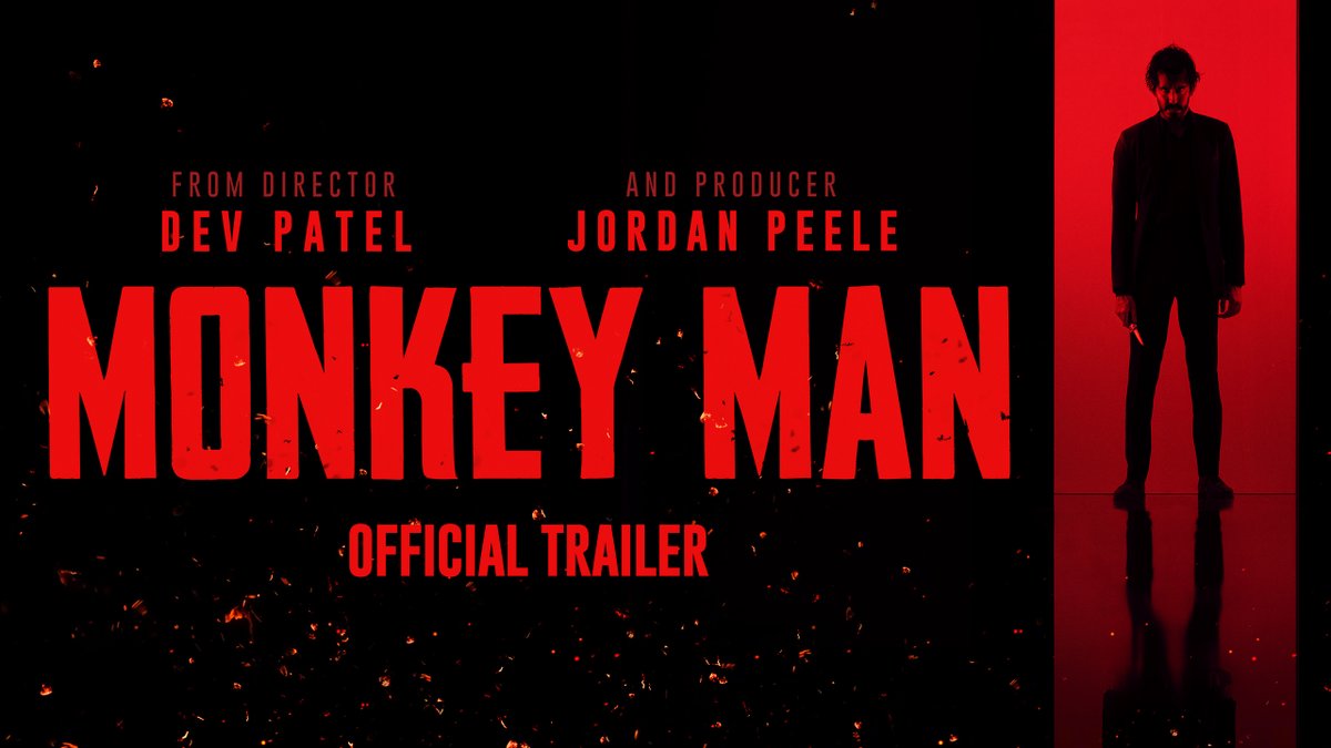 Dev Patel stars in &amp; directs his first film with the first trailer for ‘MONKEY MAN’, produced by Jordan Peele. In theaters on April 5.