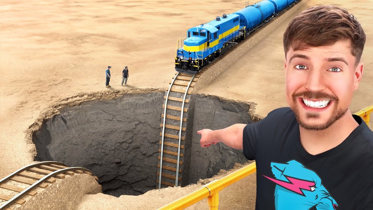 Train Vs Giant Pit! Curious to see if we can replicate the results we got on our last video!