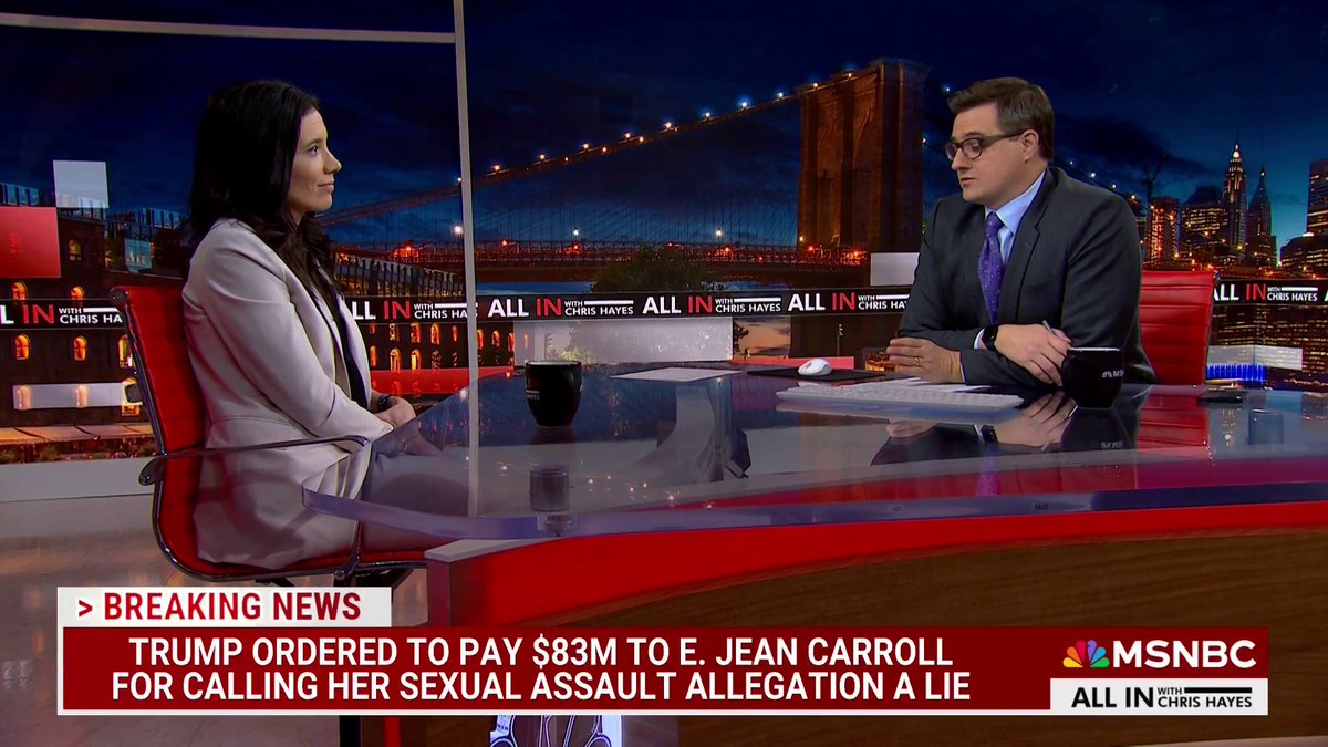 WATCH-- Attorney for E. Jean Carroll Shawn Crowley: "I hope and I believe very strongly after today that the lesson is that actually no one's above the law, and that your behavior and your statements and your threats and your lies are going to catch up to you some day."