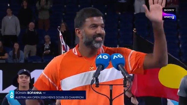 "I'm at Level 4️⃣3️⃣, not age 43" 🔥 A heartfelt championship winning speech from Rohan Bopanna as he shares what's been an emotional journey to the #AusOpen title 🥹 🏆 #SonySportsNetwork #AustralianOpen #AO2024 #SlamOfTheGreats #RohanBopanna | #AusOpen