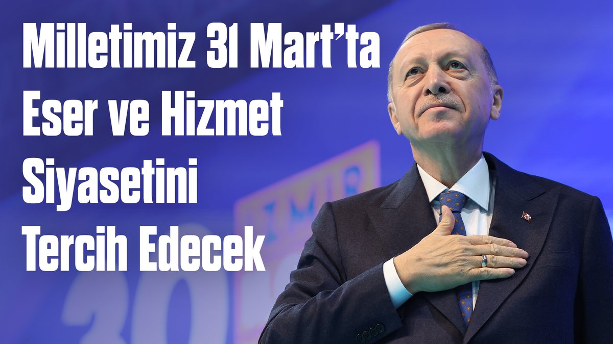 Türkiye’de artık sadece şovla, sadece ajans parlatmasıyla, sadece yalanla, algıyla belediye başkanlığı yaparak şehirlerimizin yıllarını heba etme devri sona ermiştir. Milletimiz 31 Mart’ta şehirlerini eser ve hizmet siyasetiyle yönetecek belediye başkanlarını tercih edecektir.