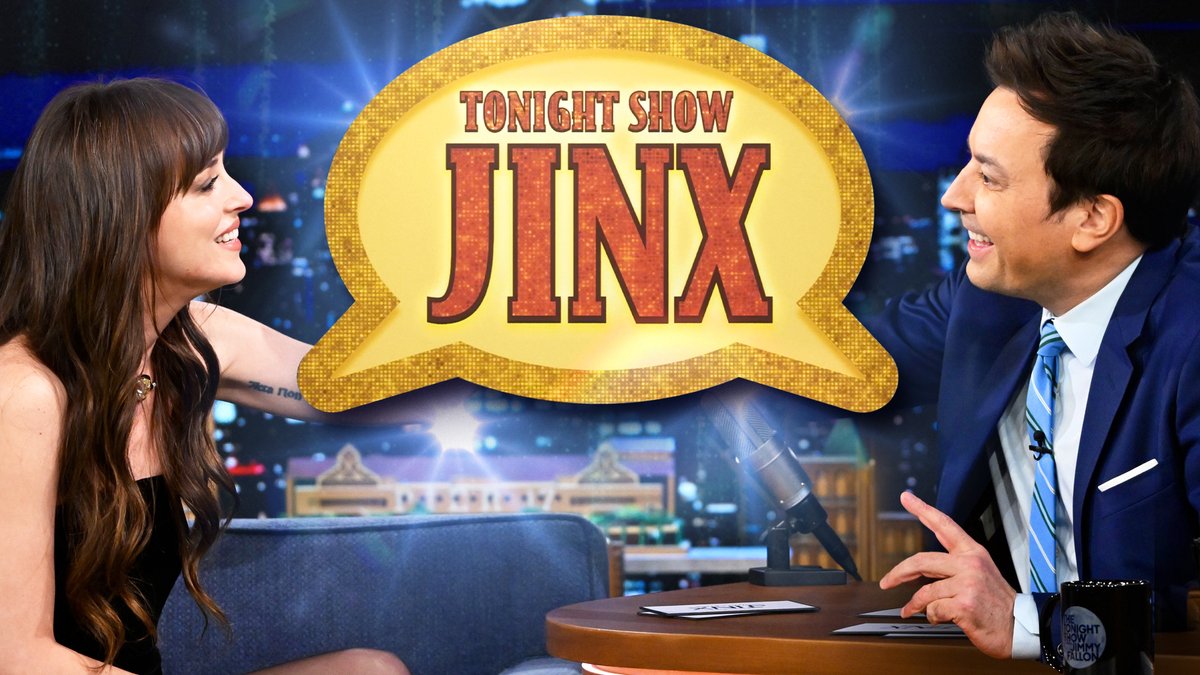Jimmy and Dakota Johnson try to say the same word at the same time in the Jinx Challenge! #FallonTonight