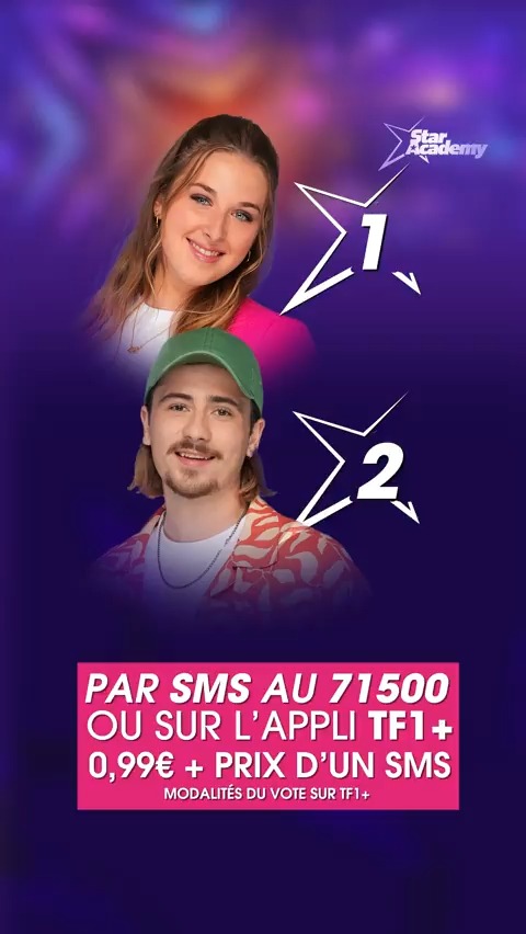 🔥 Êtes-vous prêts pour cette demi-finaaaaale ? #StarAcademy 👉Pour Héléna, envoyez 1️⃣ 👉Pour Pierre, envoyez 2️⃣ par sms au 71 500 (0.99€+PRIX SMS) ou sur l’application TF1+ modalités du vote sur TF1+ Suivez en direct le prime ▶️