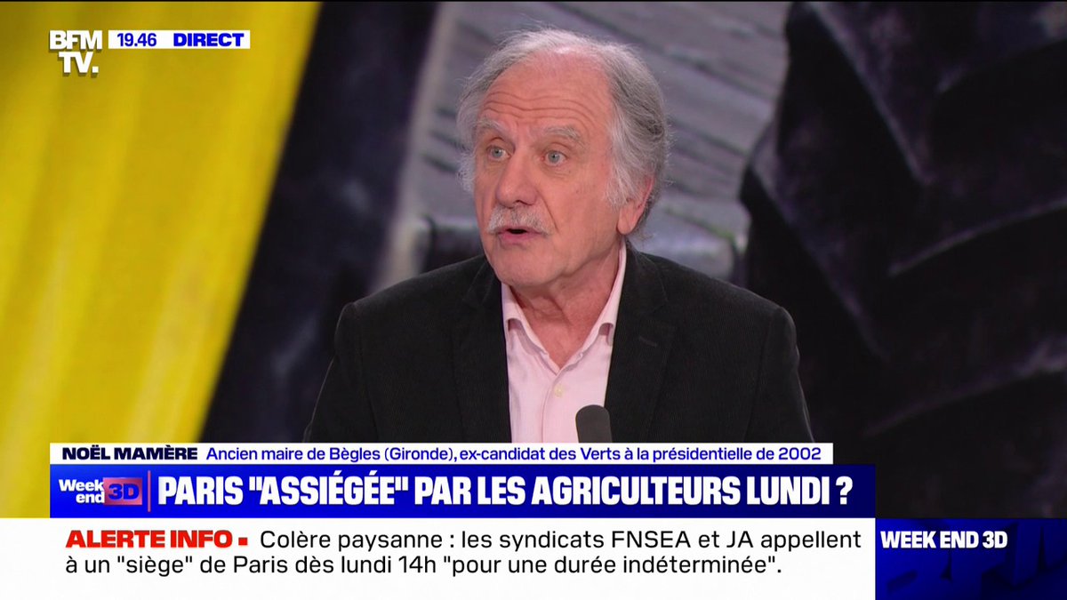 Noël Mamère: "Les écologistes ne sont pas ennemis des agriculteurs, ils en sont même les alliés"