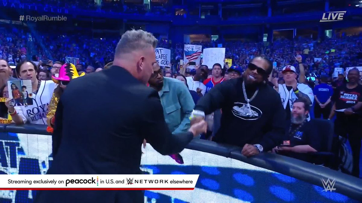 Welcome back, Pat! Pat McAfee is here at #RoyalRumble!