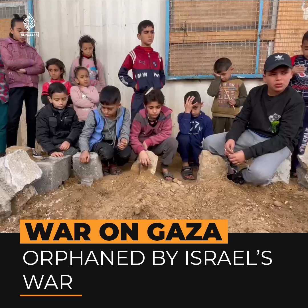 Some of the children left orphans by Israeli attacks in Gaza have been talking about their traumatic experiences. Many children at the Al Bureij camp have seen family members buried in the same place they’ve been forced to take shelter in ⤵️