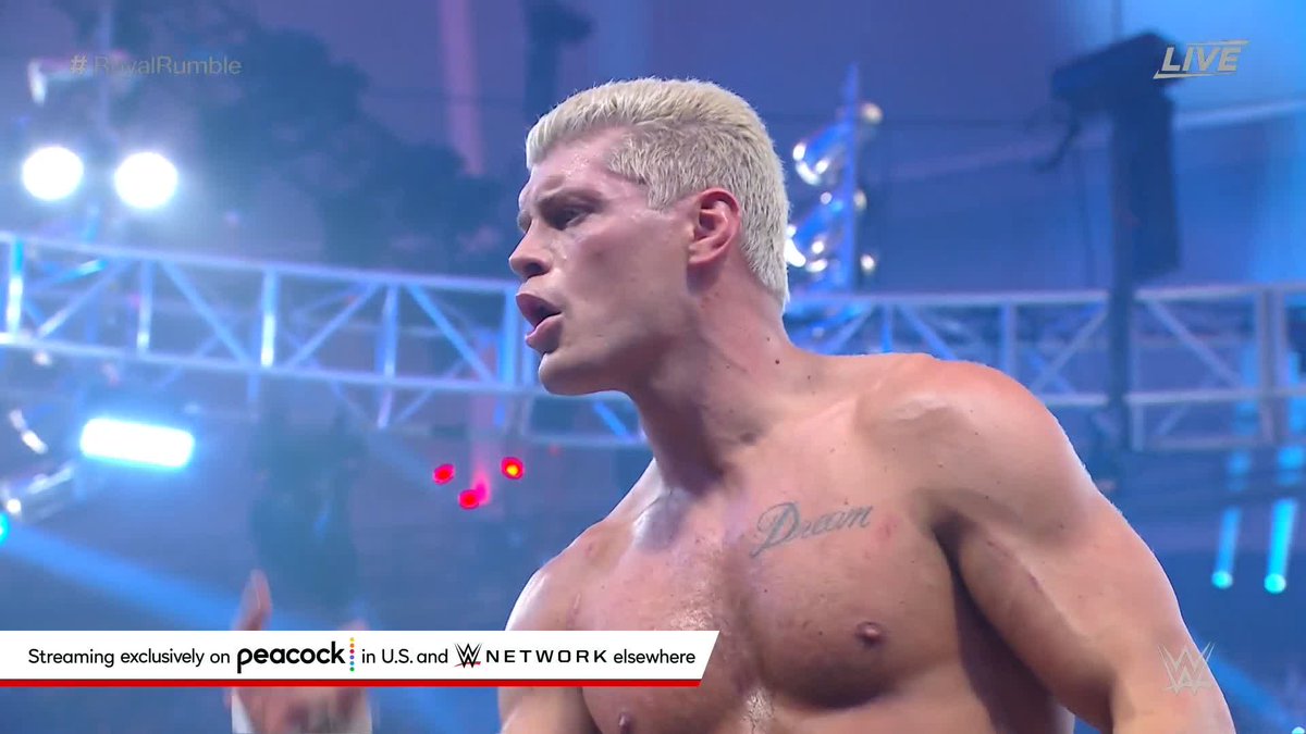 DO THE WORK. FINISH THE STORY. Cody Rhodes just won the Men's #RoyalRumble Match for the second year in a row! The American Nightmare has his sights set on Roman Reigns as the Road to #WrestleMania is underway!