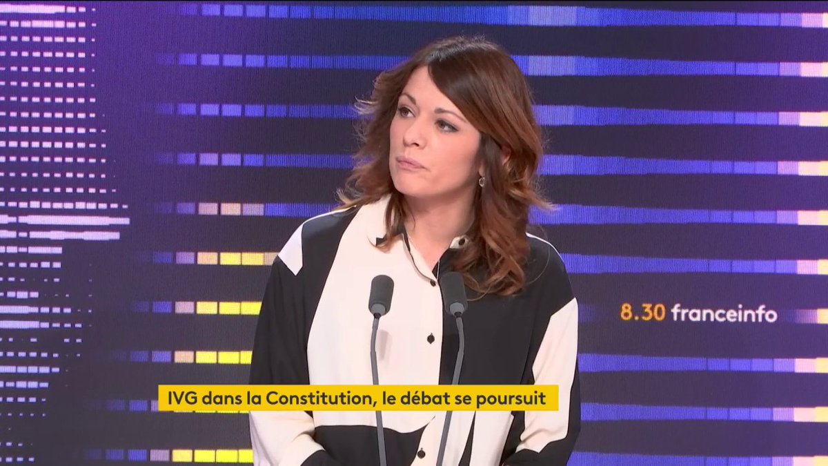 Inscription de l'IVG dans la Constitution : "On ne porte pas attention aux droits des femmes uniquement quand ils sont menacés", lance Maud Bregeon, porte-parole de Renaissance à l’Assemblée nationale, à Gérard Larcher, le président du Sénat.