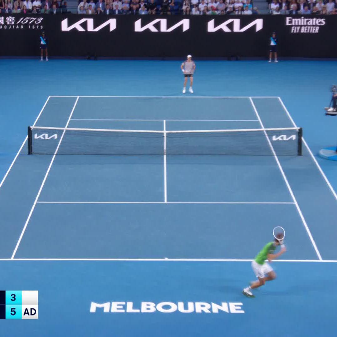 First set Medvedev ✅ The No.3 seed leads 6-3. Sinner's serve was broken twice at #AO2024. Daniil has doubled that number. #AusOpen • #AO2024