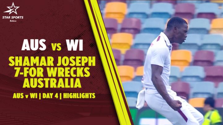 THE SHAMAR JOSEPH SPELL OF 7/68 AT THE GABBA...!!! 🔥 - Proper gun bowling by Shamar even with an injured toe. 🫡