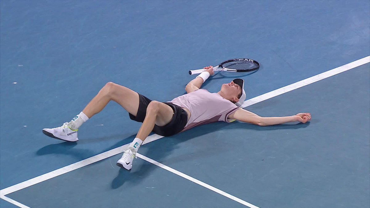 Slow motion emotion 🥹 Jannik Sinner • #AusOpen • #AO2024