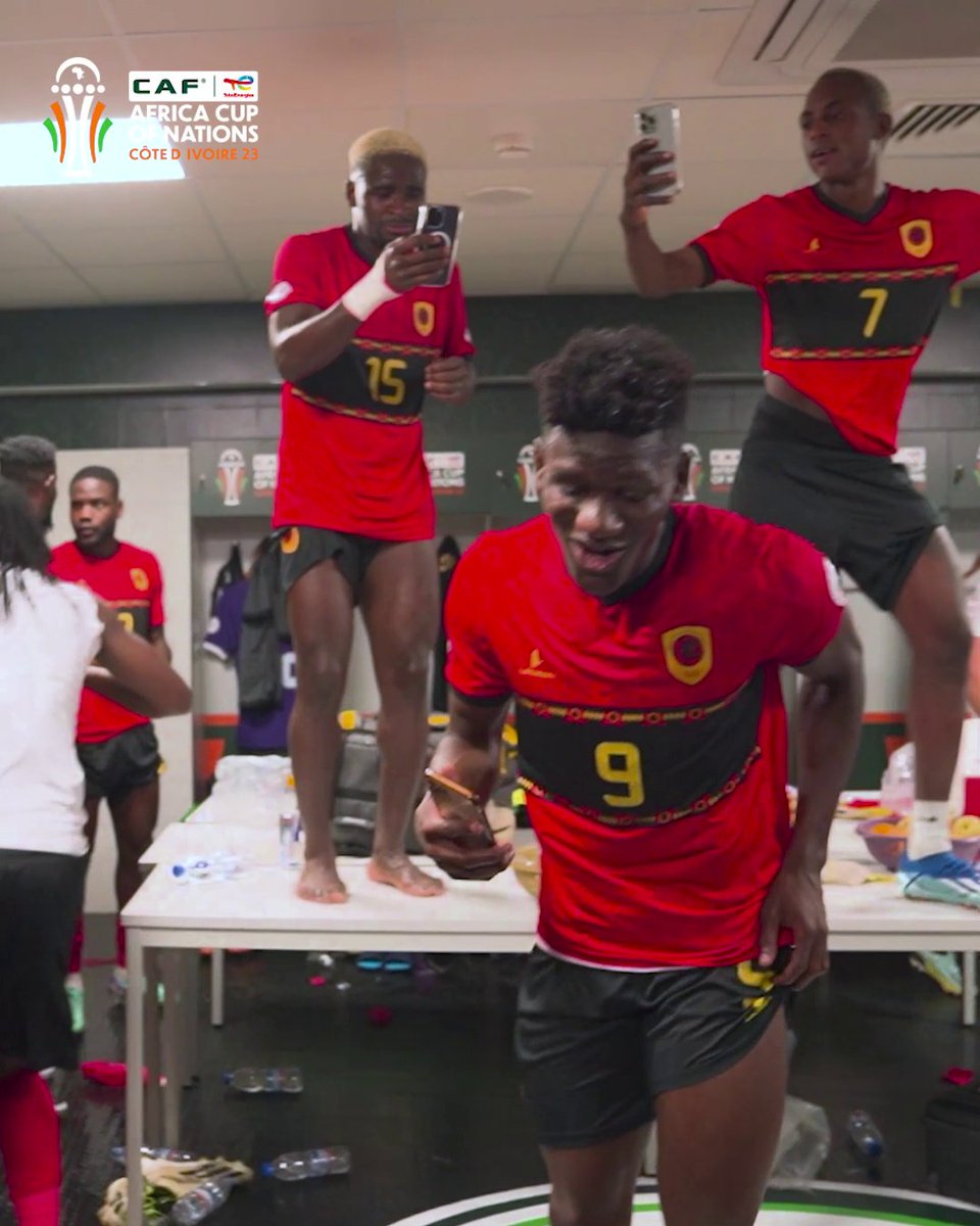 If you're having a bad day, just watch Angola's dressing room celebrations! ๐ฅณ #TotalEnergiesAFCON2023 | Federaรงรฃo Angolana De Futebol