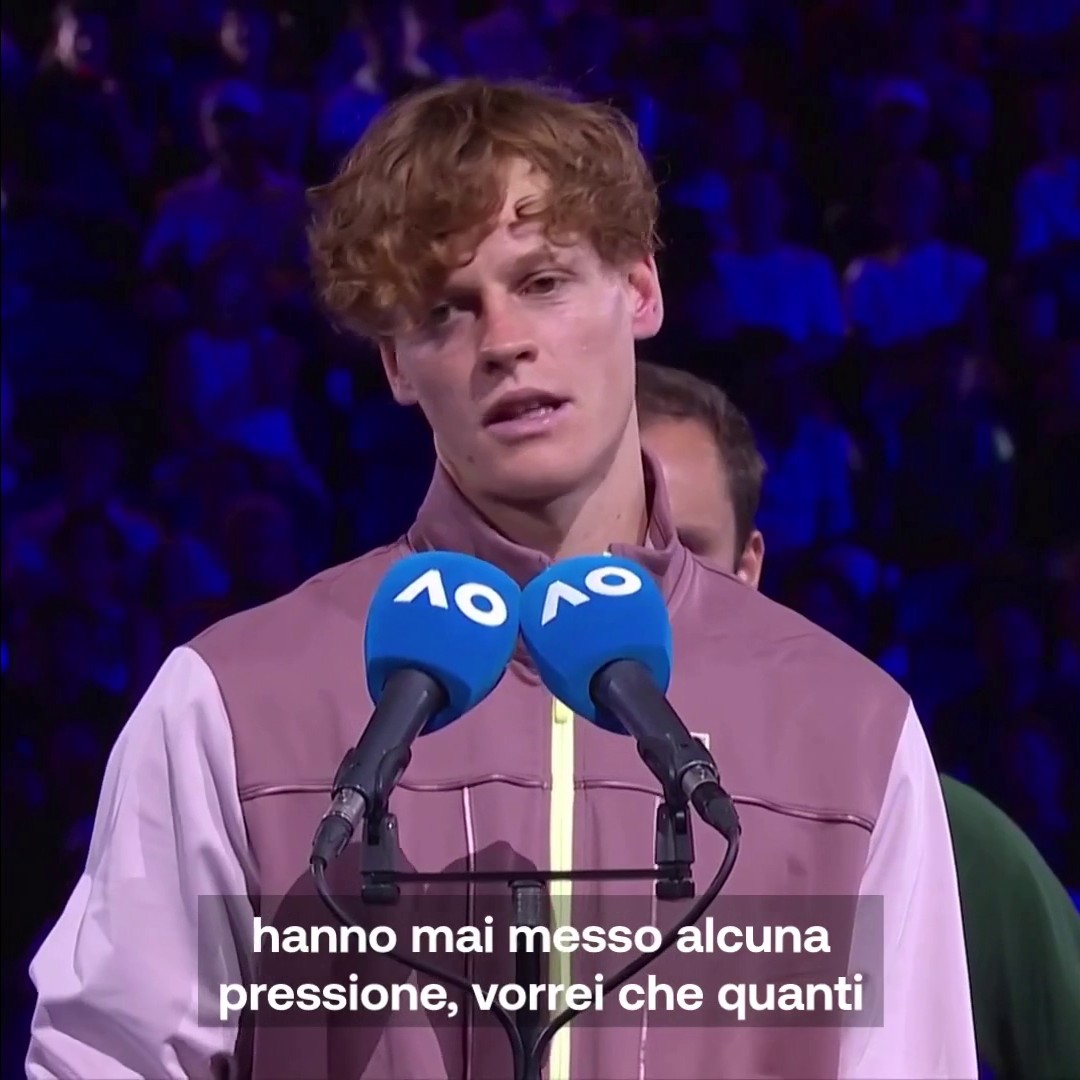 “Auguro a tutti di avere dei genitori come i miei” ❤️ #Tennis #AO2024 #AusOpen #Sinner