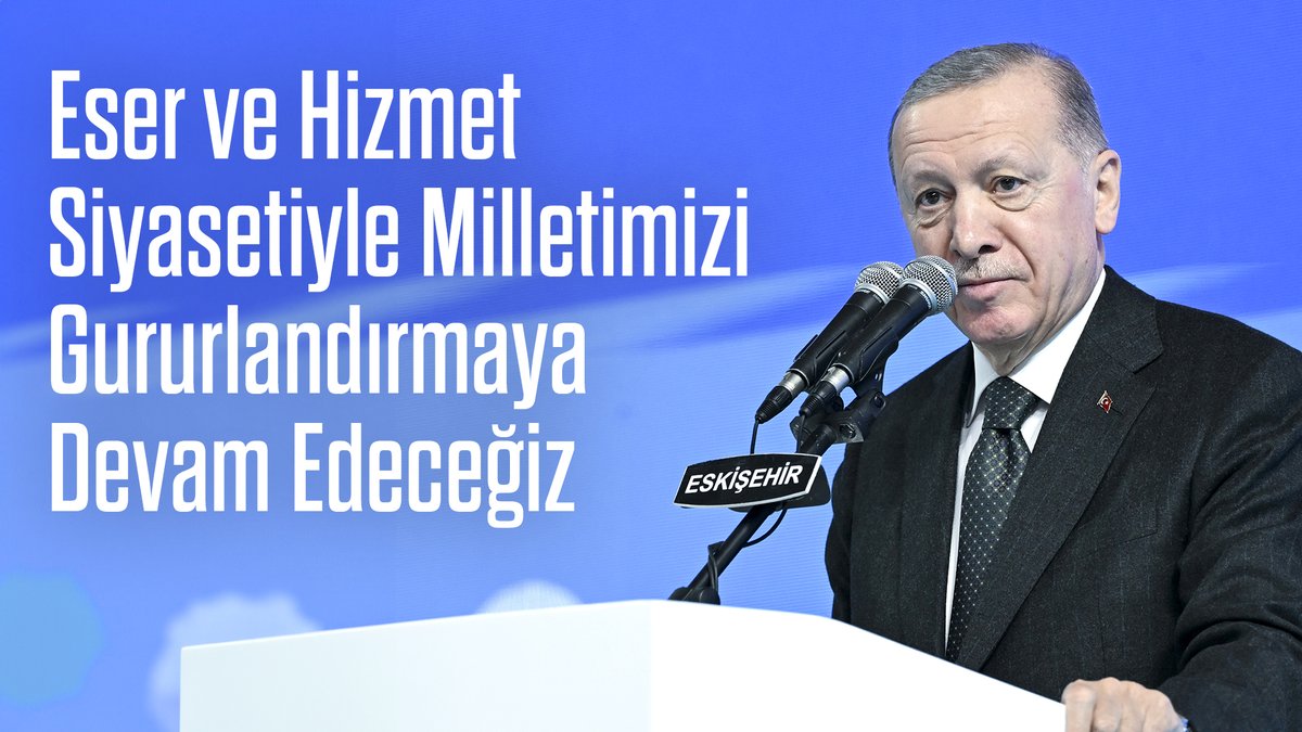 Cumhurbaşkanımız Recep Tayyip Erdoğan: “Varsın onlar kendi kısır siyasetlerinin, kavgalarının içinde boğulup gitsinler. Biz eser ve hizmet siyasetiyle ülkemizi büyütmeye, devletimizi güçlendirmeye, milletimizi gururlandırmaya devam edeceğiz.”