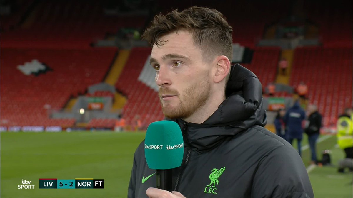 'For what he's done for this club, we'll all be forever grateful' 🙏 'He doesn't want the fans singing his name but I think he's going to lose that battle' Andy Robertson salutes Jurgen Klopp ahead of his impending end-of-season Anfield exit #ITVFootball | #EmiratesFACup