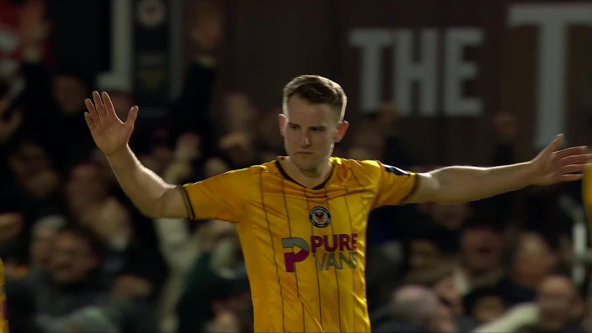 THAT IS OUTRAGEOUS ๐คฏ Newport County's Bryn Morris has no right to score from there ๐ #EmiratesFACup