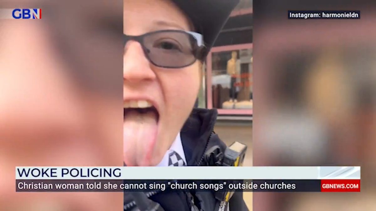 'She should be struck off from the voluntary force.' Ann Widdecombe reacts to a viral video of a volunteer police officer saying 'you are not allowed to sing Church songs outside of Church grounds'.