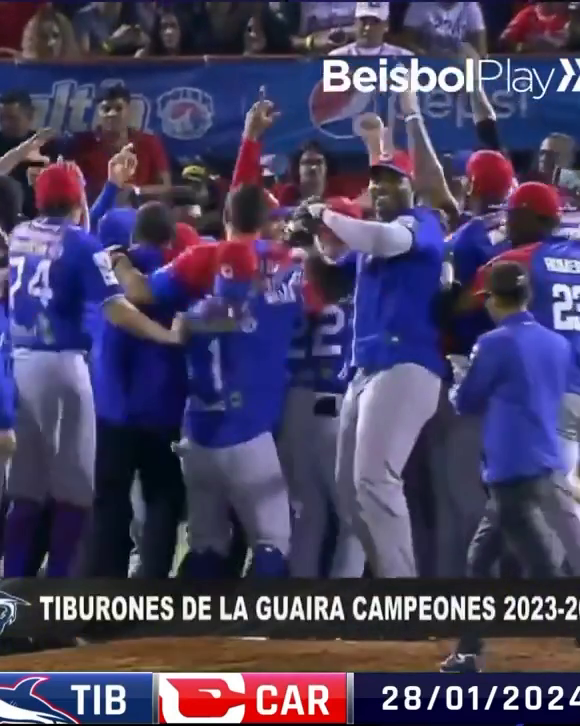 Queremos felicitar a los @tiburones_net por coronarse campeones de la #NuestroBeisbol ⚾️🇻🇪 en la temporada 2023-2024. 👏 ¡Rumbo a la Serie del Caribe en Miami! 🇻🇪 🎥: BeisbolPlay