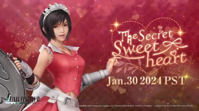 Upcoming Event Announcement As of Jan. 30 6:00 PM PST, the event The Secret Sweetheart will begin! *Please check the in-game notice for details. #FF7EC #FF7EverCrisis