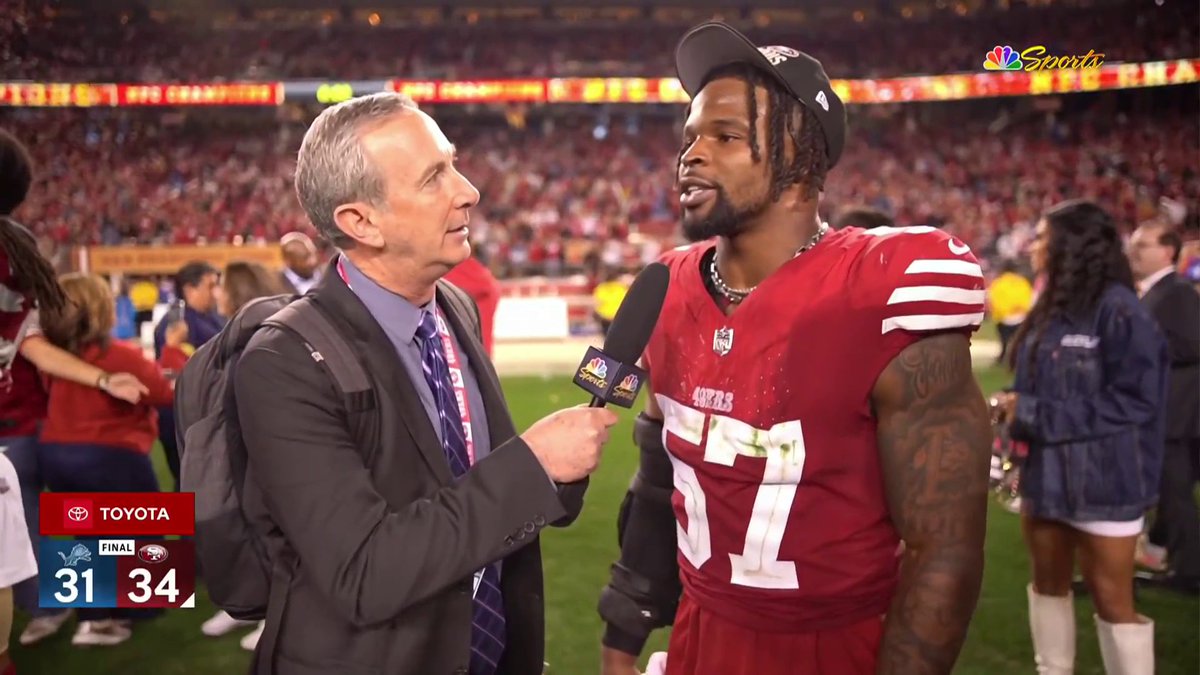 "WE'RE GOING TO THE SUPER BOWL" Dre Greenlaw is FIRED UP 👏
