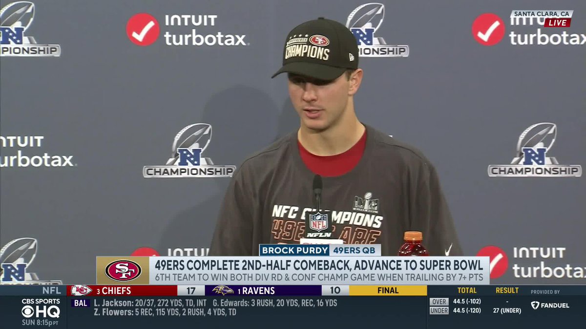 "Just the feeling of redemption... To see the clock hit zero and you're up, it's special to all of us." - Brock Purdy on 49ers comeback