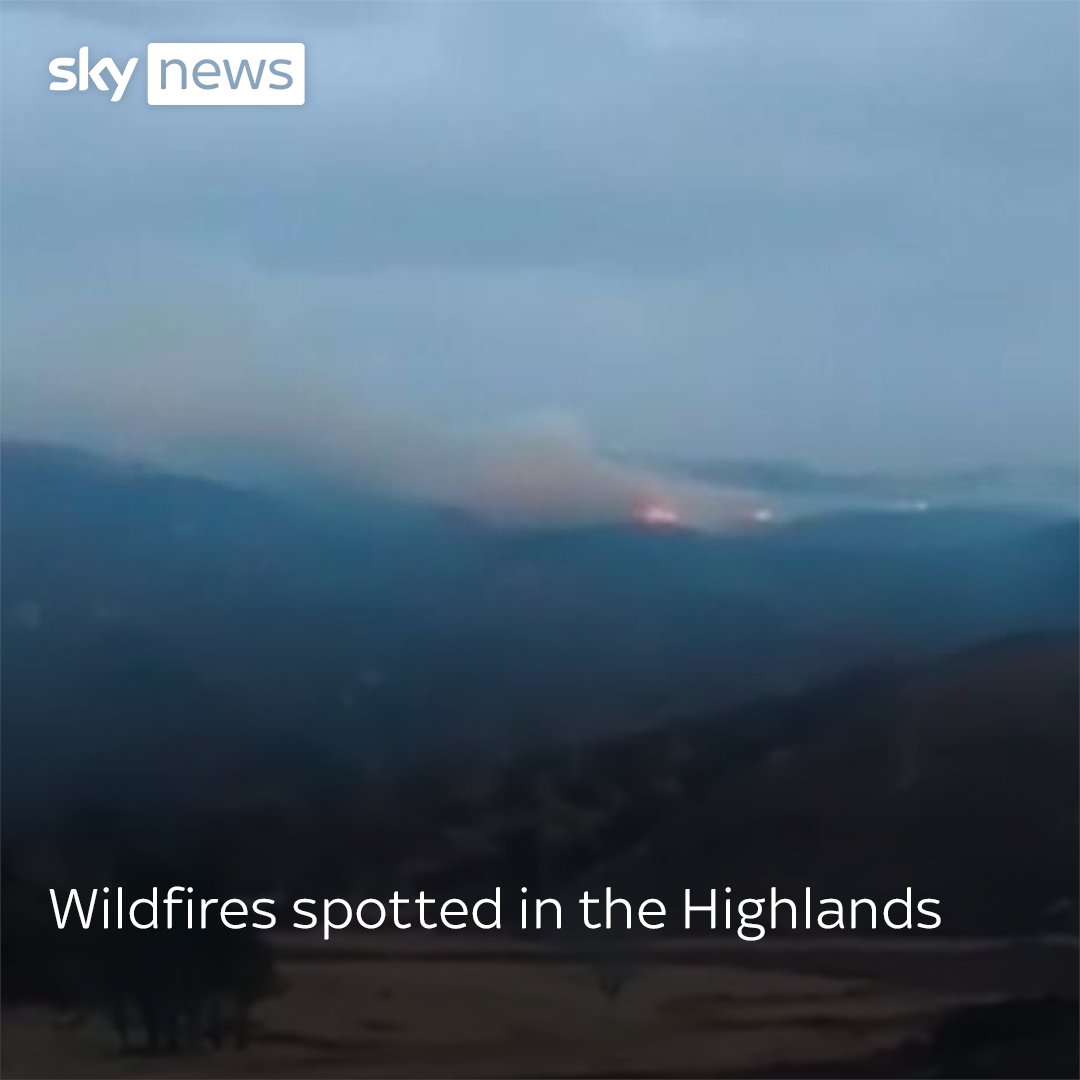 Wildfires have been reported in Lochinver, Scotland, following January's hottest ever temperature being recorded in the UK