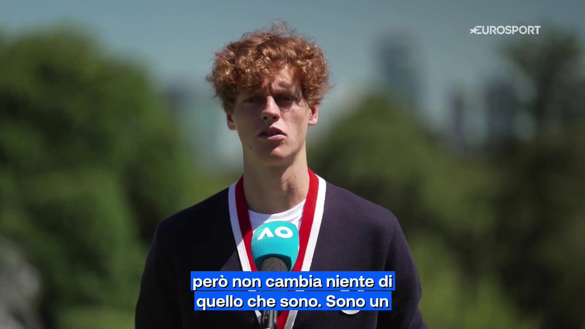 "È un successo ovviamente importante, però non cambia niente di quello che sono. Sono un ragazzo abbastanza semplice" 💙🇮🇹 #EurosportTENNIS #AusOpen #AO2024 #Sinner #Tennis