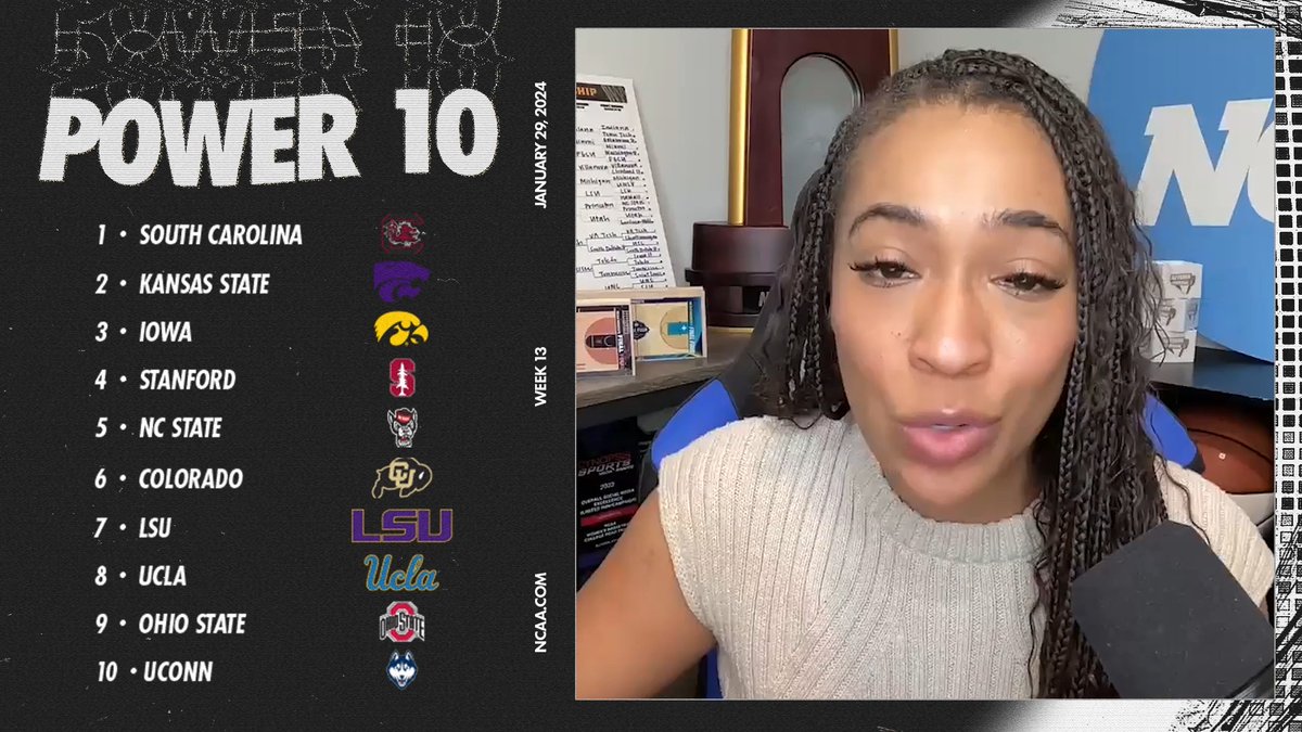 THE POWER 10 RANKINGS ARE HERE 👀❗️ Autumn Johnson✨ gives us her Power 10 Rankings for week 13 🏀 Do you agree? 🧐 #NCAAWBB