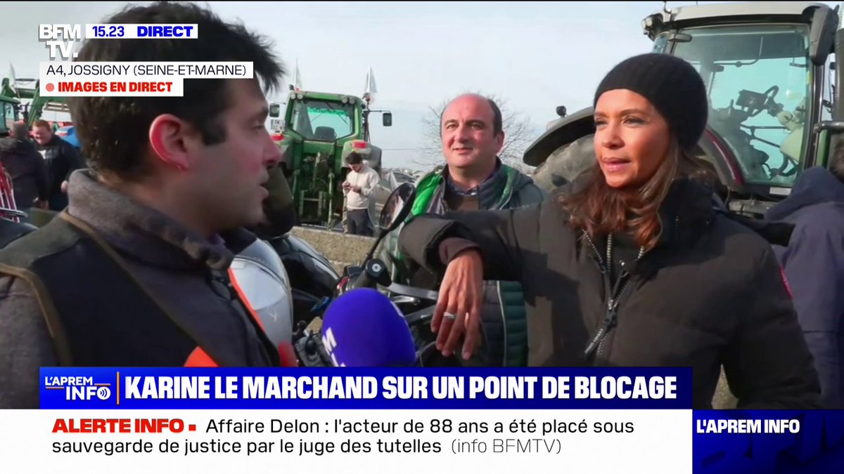 💬 "Il ne faut pas lâcher tant que vous n'avez pas des choses concrètes" Karine Le Marchand échange avec des agriculteurs sur l'A4