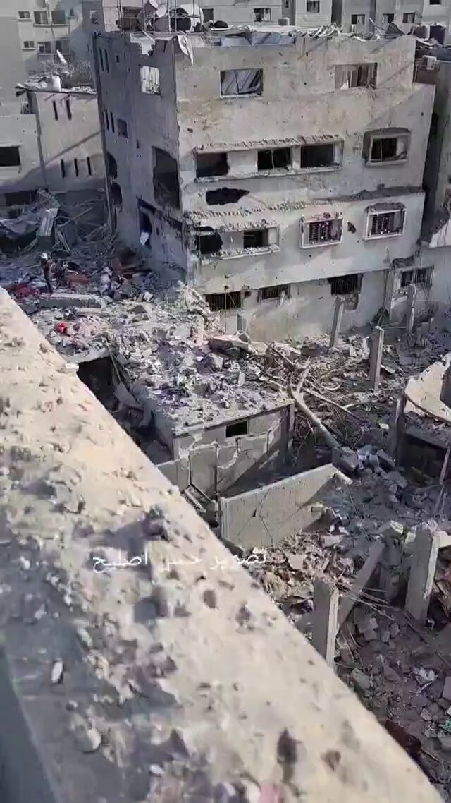They’re really still trying to get us to sympathize with videos of Zionists being scared when this is what Gaza looks like.
