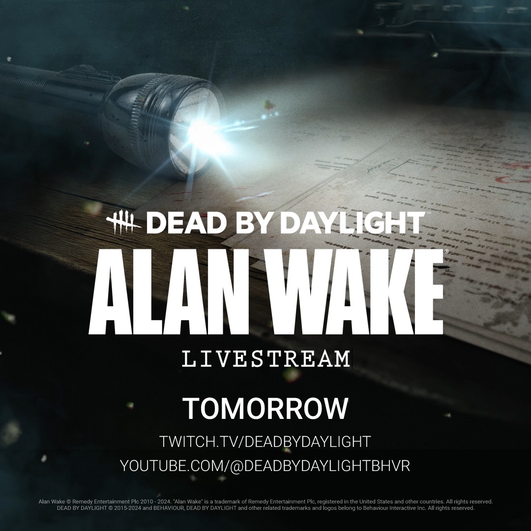 A light flickers in the dark 🔦 Join us tomorrow at 11AM ET on Youtube or Twitch to welcome Alan Wake into the Fog.