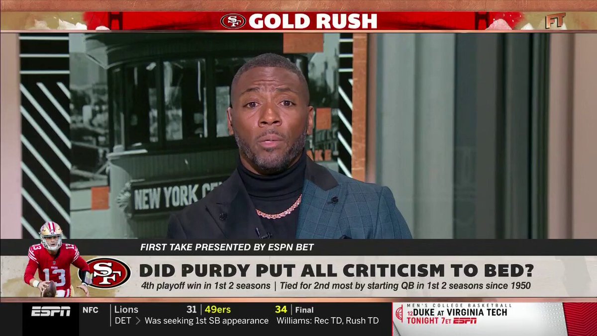 Brock Purdy won the NFC Championship Game and Ryan Clark’s support