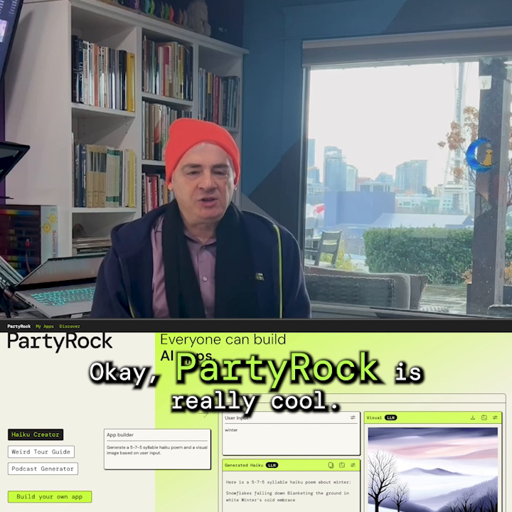 The PartyRock #generativeAI Hackathon by #AWS starts now! 📣 Learn how to build fun & intuitive apps without coding for a chance to win cash prizes and AWS credits. 🏆 #AI Don't forget your mug of hot cocoa, tea, or coffee to keep warm. 🧤☕️🧣 🔗