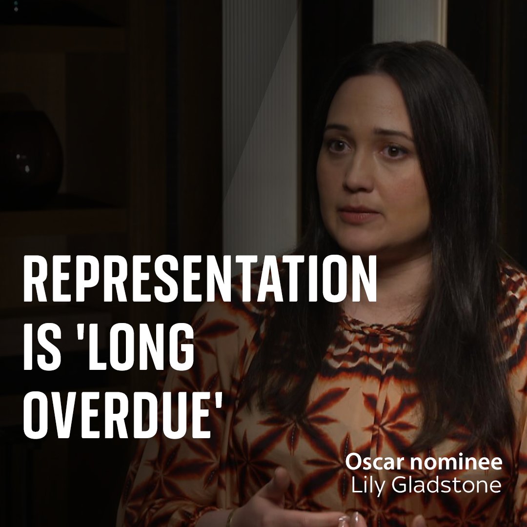 Lily Gladstone made history by becoming the first Native American woman to receive an Oscar nomination for Best Actress. She tells Sky News, that representation is 'long overdue' 👇