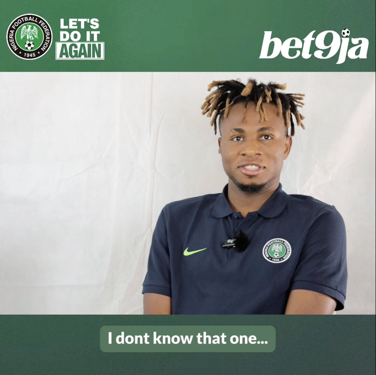 Tag A Super Eagle! 🇳🇬🦅 Featuring 🇳🇬 Super Eagles stars: ⭐️ @VictorOsimhen9 ⭐️ @Chukwueze_8 ⭐️ @ALookman_ ⭐️ MSimon27 (M.O.N) What was your favourite answer? 👀 #LetsDoItAgain #SoarSuperEagles