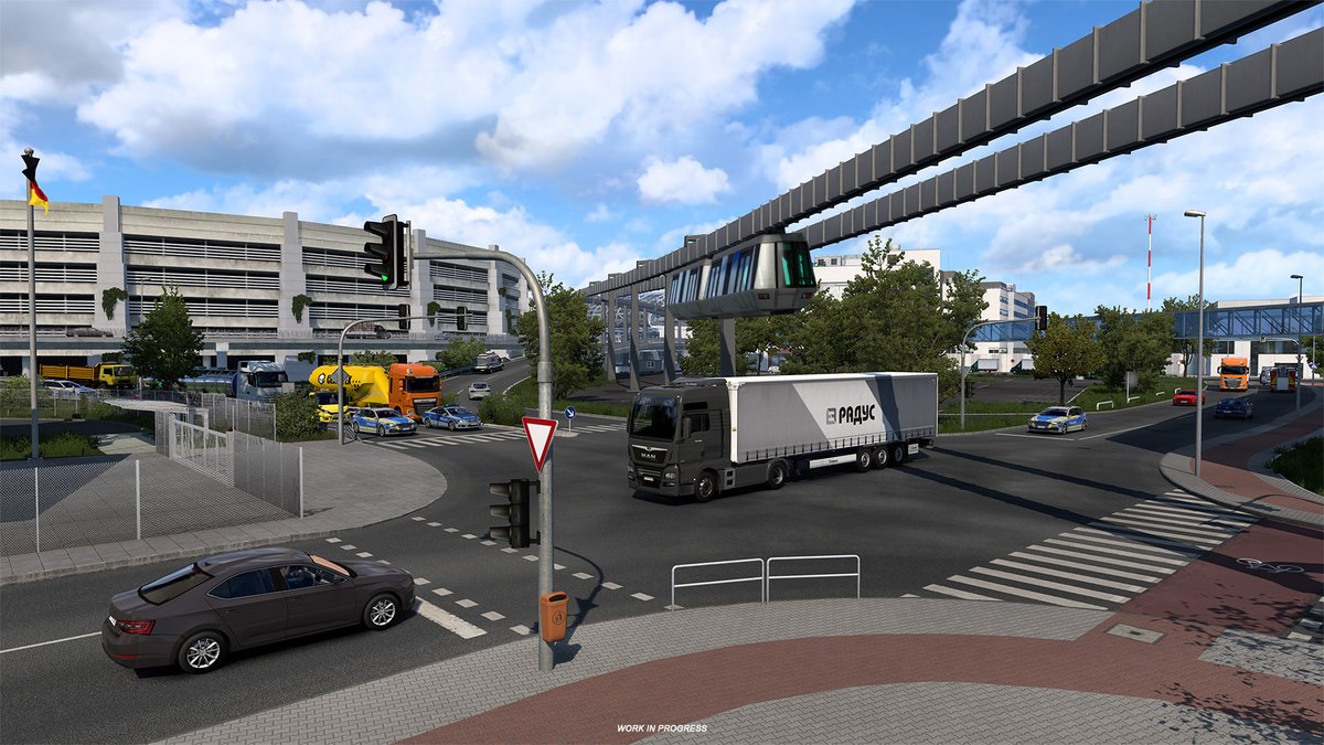 Germany Rework Progress Update! 🇩🇪 Take a closer look at the work being undertaken by our team in the Rhine-Ruhr Region of Euro Truck Simulator 2, which includes the major cities of Cologne, Düsseldorf, Dortmund &amp; Duisburg. 🚛💨 See more at our blog: