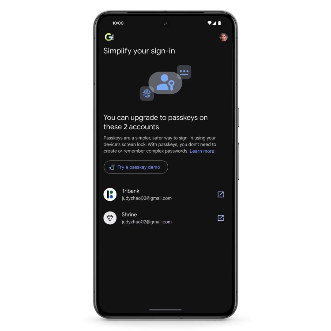 Goodbye passwords, hello passkeys🔑 Using passkeys is as easy as unlocking your Pixel with your face, fingerprint or PIN. Best of all, we’re teaming up with partners across the industry to make passkeys available on even more websites &amp; apps. Learn more: