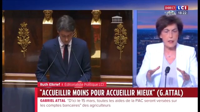 ▶️️#Attal - Que faut-il retenir ? : “Il a tenu l’hémicycle. Il a montré un grand professionnalisme, une grande maîtrise de l’exercice. Il a fait exactement ce que l’on attend des politiques : pas d’idéologie. Il va droit au but dans ce qu’il propose.” Ruth Elkrief #LCI #La26