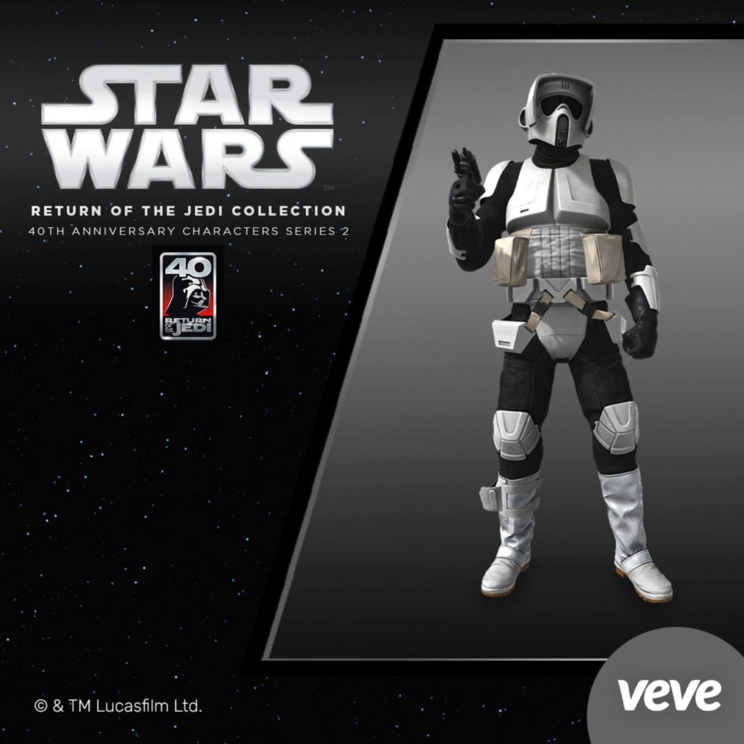 Feel like you are transported to a galaxy far, far away with this Star Wars: Return of the Jedi 40th anniv. series featuring a Scout Trooper and the feared Imperial Royal Guard. Drops in blind box Waitlist Sun, 4 Feb at 8 AM PT: #CollectorsAtHeart 🤍🖤❤️
