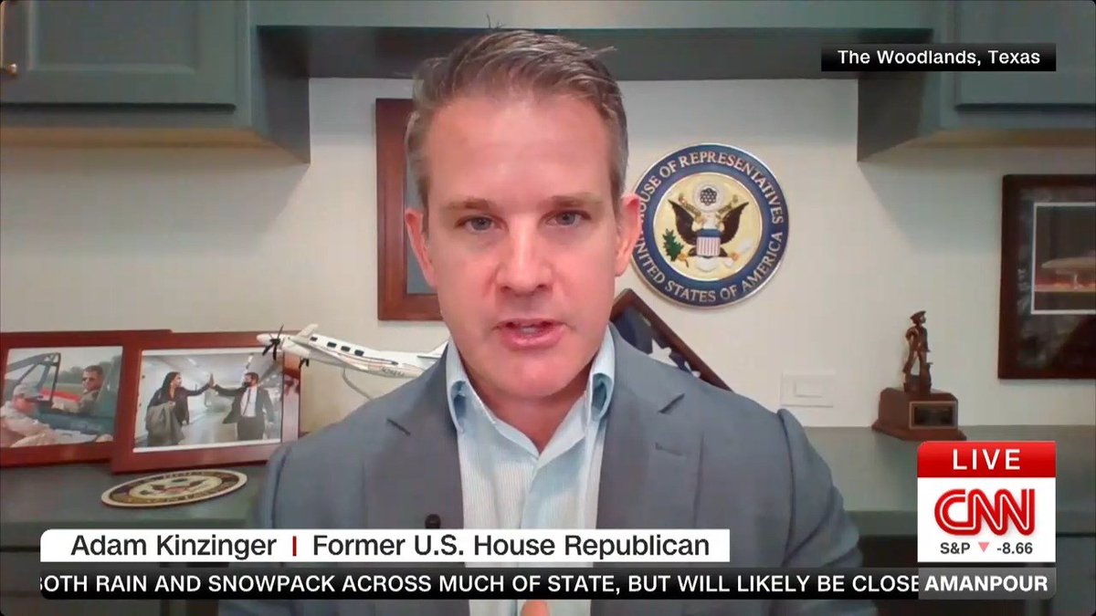 “The whole party has become a joke.” Former Republican Rep. Adam Kinzinger (Slava Ukraini) 🇺🇸🇺🇦 blasts the GOP for scuttling the Immigration/Ukraine aid deal at Trump’s direction.
