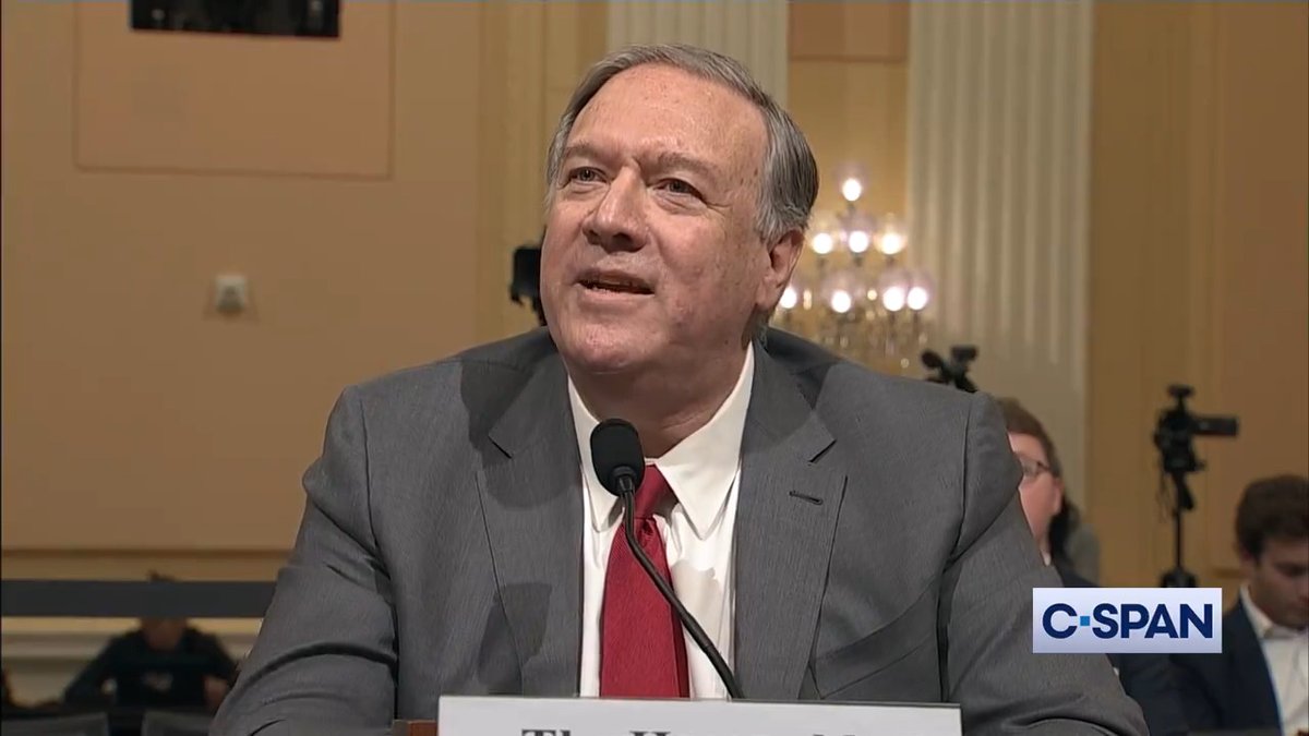 .Rep. Jake Auchincloss 🟧: "Will you here attest now under oath that Joe Biden was duly elected in a free and fair election?" Mike Pompeo: "Well so much for bipartisanship of this committee. Well done sir. You've destroyed that...of course President Biden is the duly elected president."