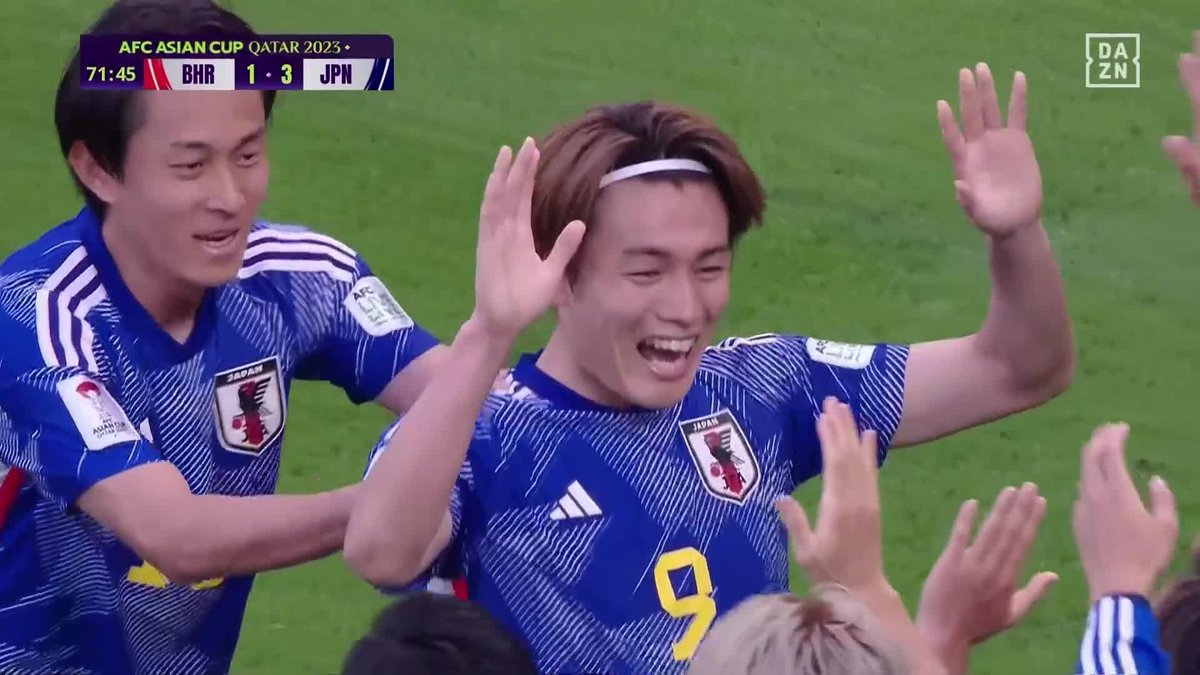 ／ 上田綺世もスコアシートに😎 ＼ 独力でゴールをこじ開けた9番 巧みなターンとドリブル突破 フィニッシュはGKの股の間👏 🏆#AFCアジアカップ ラウンド16 🆚バーレーン×日本 📱#DAZN ライブ配信中 ⚽アジアカップ全試合見られるのは #DAZN だけ☝ #daihyo