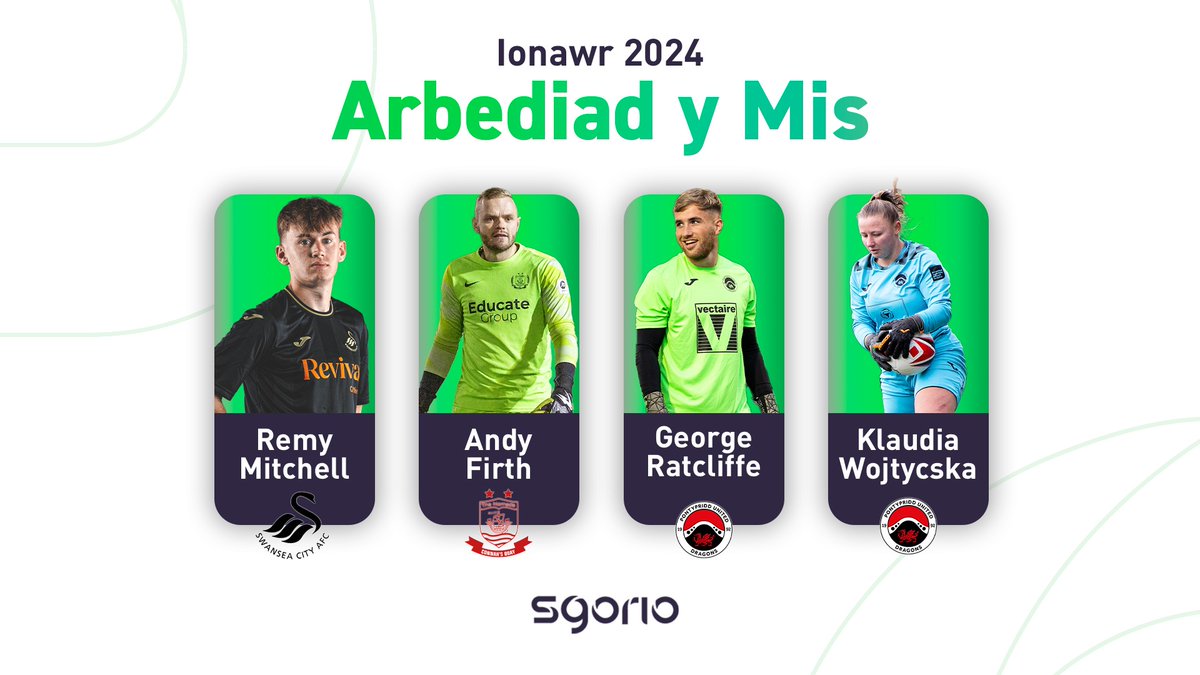 Arbediad y mis Ionawr | January Save of the Month 🧤 Remy Mitchell - Swansea City Academy Andy Firth - Connah's Quay Nomads George Ratcliffe - Pontypridd United Men Klaudia Wojtycska - Pontypridd United Women Pa arbediad yw eich ffefryn? Which save is your favourite? JD Cymru Leagues 🏴 | Genero Adran Leagues 🏴