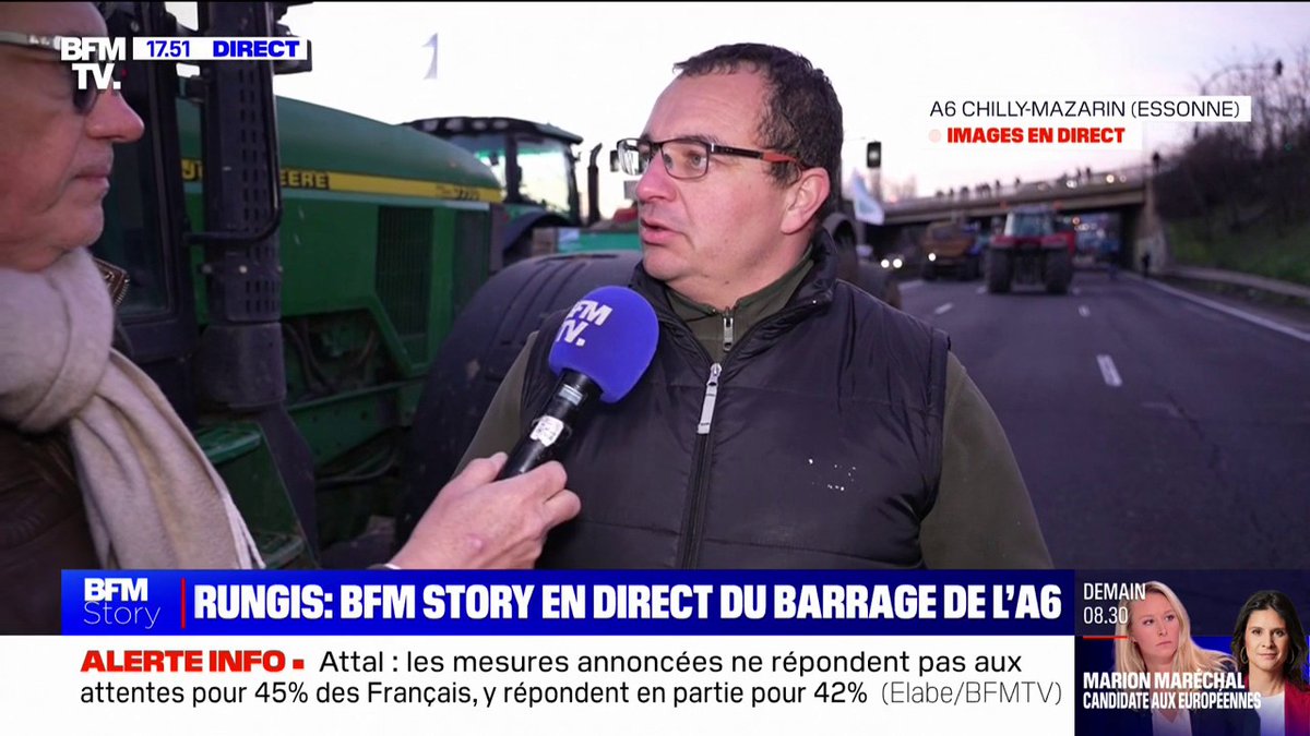 💬 "On a du stock de miel dans nos bâtiments, on n'a pas d'acheteurs (...) On est en train de mourir" ➡ Deux apiculteurs mobilisés sur l'autoroute A6 expliquent les raisons de leur colère