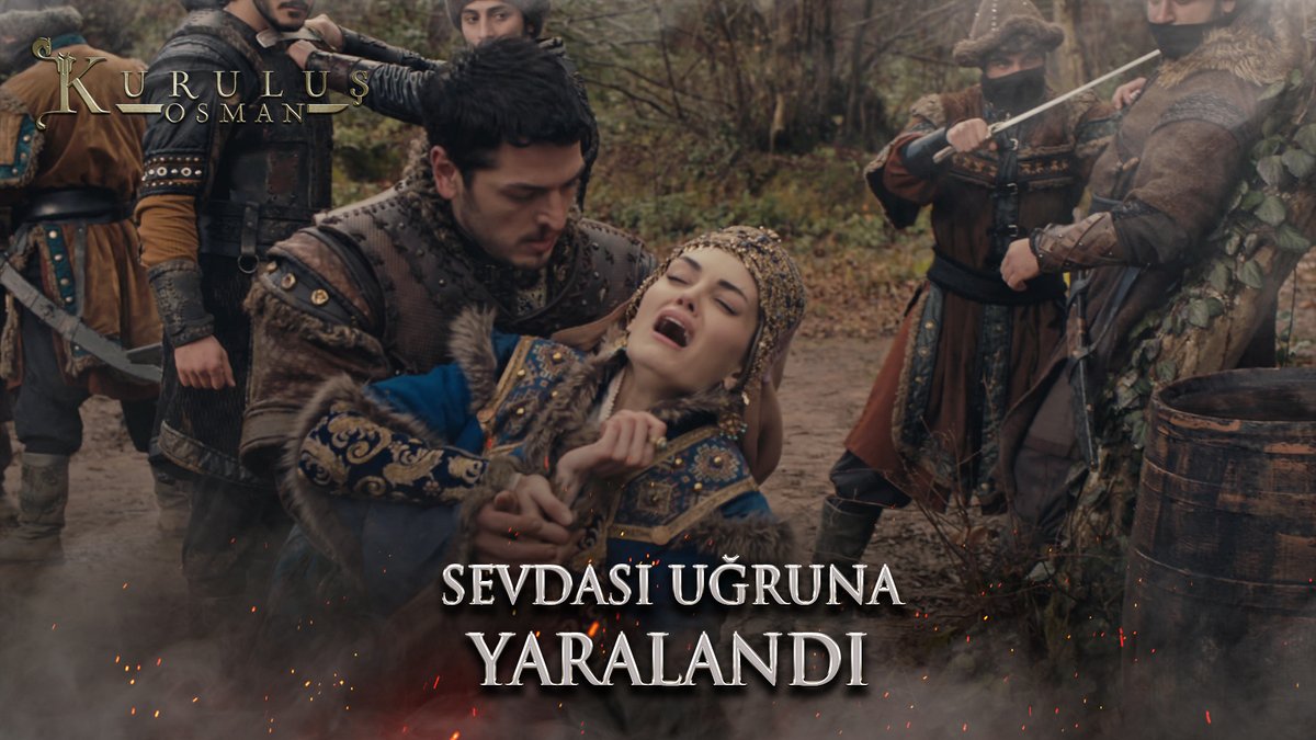 Sevdası uğruna yaralandı. Gonca Hatun, Alaeddin Bey'i korumak isterken yaralandı. #KuruluşOsman atv