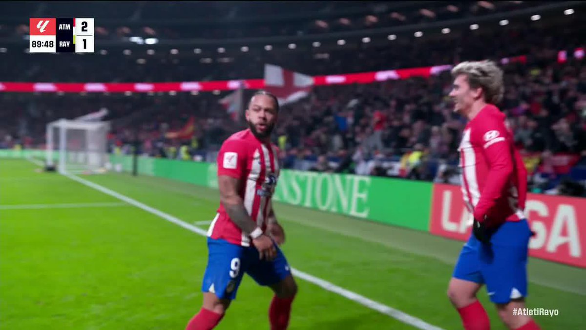 ANTOINE GRIEZMANN TO MEMPHIS DEPAY TO WIN IT FOR ATLETI IN THE 90TH MINUTE 😨