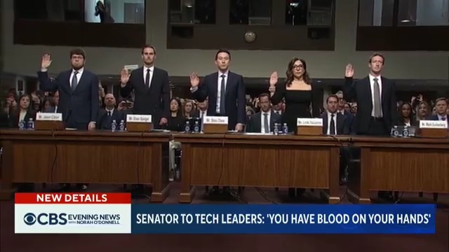 The CEOs of Meta, Snap, TikTok, X, and Discord faced intense questioning from senators about protecting children online, with Mark Zuckerberg forced to offer a direct apology to the families of victims who were harmed by social media.